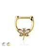 DRAGONFLY DESIGN SEPTUM HINGED CLICKER